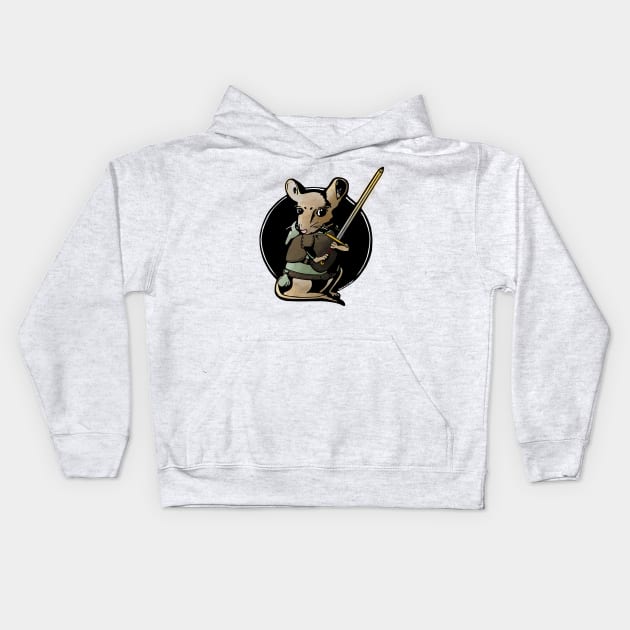 Teeny Mouse Warrior Kids Hoodie by Izzy Peters